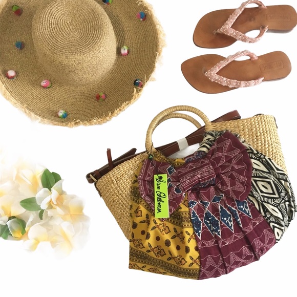 new Sam Edelman ꕥ Jaelynn Straw Crossbody Tote ꕥ - Picture 11 of 14